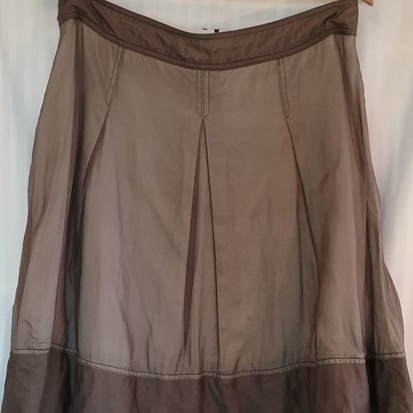 Hugo Boss Skirt | A-line Brown Sheer Overlay | 10 - Picture 12 of 12